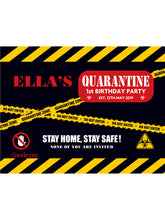 Load image into Gallery viewer, Happy Quarantine Birthday Banner - Black