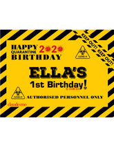 Load image into Gallery viewer, Happy Quarantine Birthday Banner - Yellow