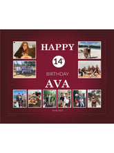 Load image into Gallery viewer, BURGANDY Birthday Banners