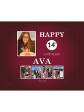 Load image into Gallery viewer, BURGANDY Birthday Banners