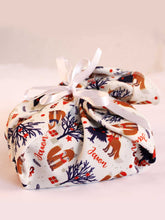 Load image into Gallery viewer, Festive Fox Reusable Gift Wrap