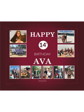 Load image into Gallery viewer, BURGANDY Birthday Banners
