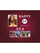 Load image into Gallery viewer, BURGANDY Birthday Banners
