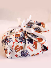 Load image into Gallery viewer, Festive Fox Reusable Gift Wrap
