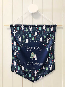 Hoppy Christmas Personalised 1st Christmas Hanger