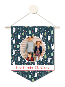 Hoppy Christmas Personalised Family Christmas Hanger