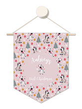 Load image into Gallery viewer, Party Zebra Personalised 1st Christmas Hanger
