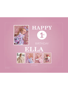 ROSE PINK Birthday Banners